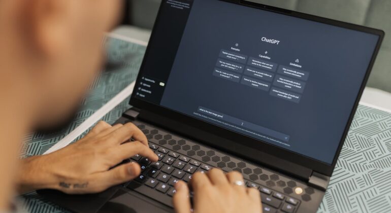 chatgpt on laptop