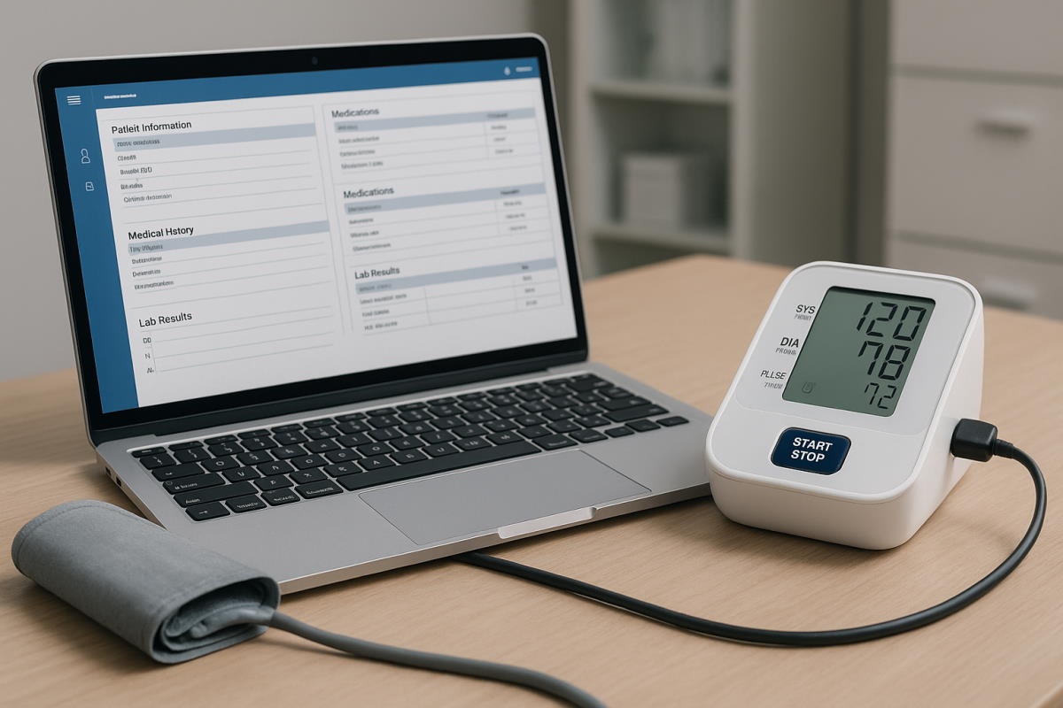 medical device connected to a computer