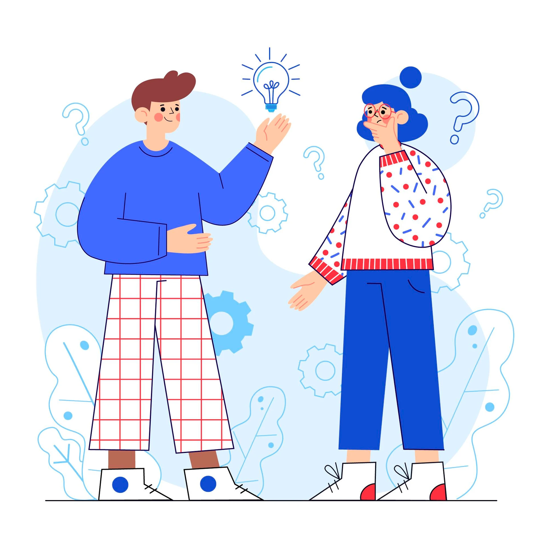 Boy provide girl with idea about how to find Django developer