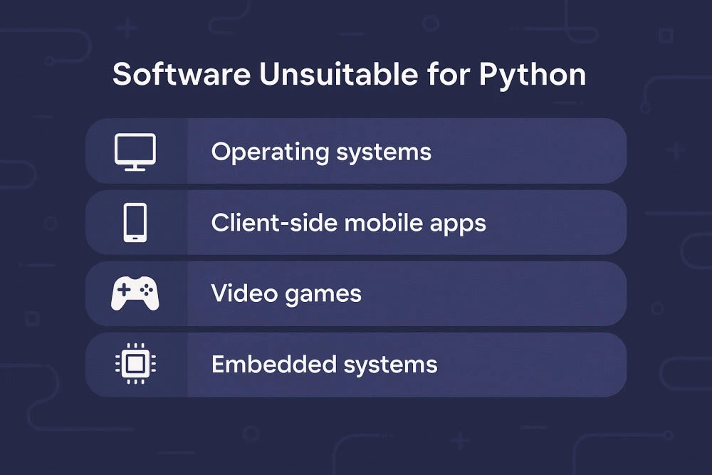 software you cannot build with python
