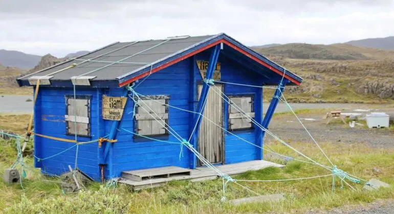 blue cabin