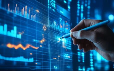 business analysis on a digital screen