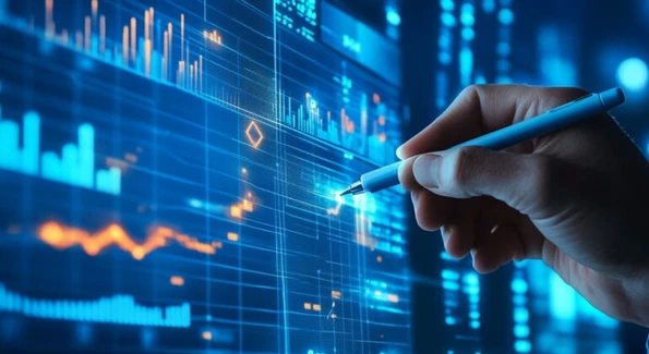 business analysis on a digital screen