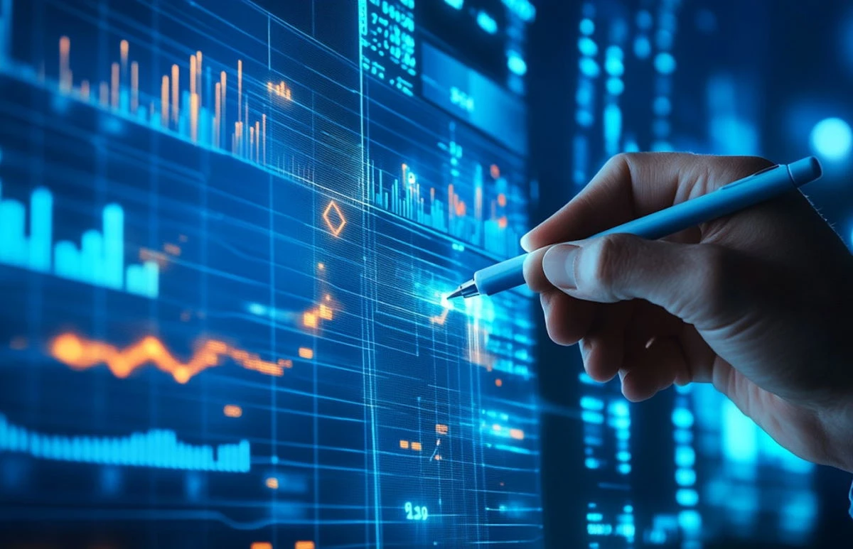 business analysis on a digital screen