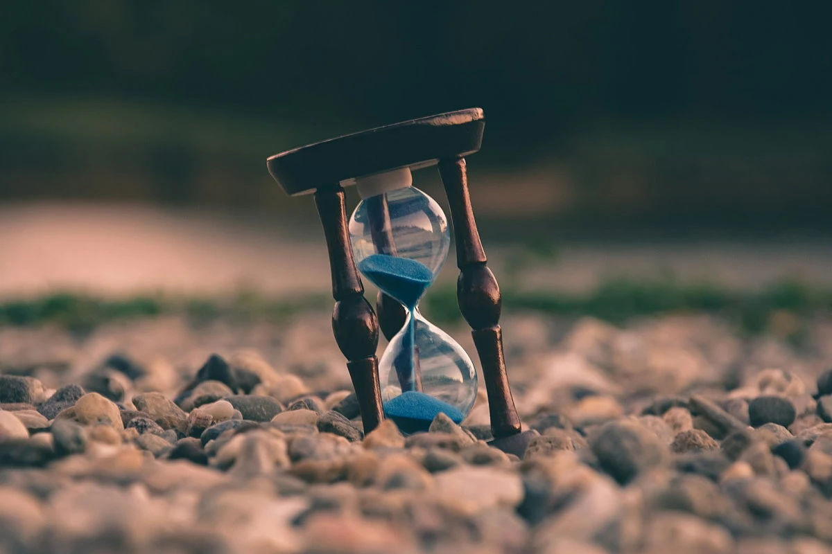sand clock on the beach
