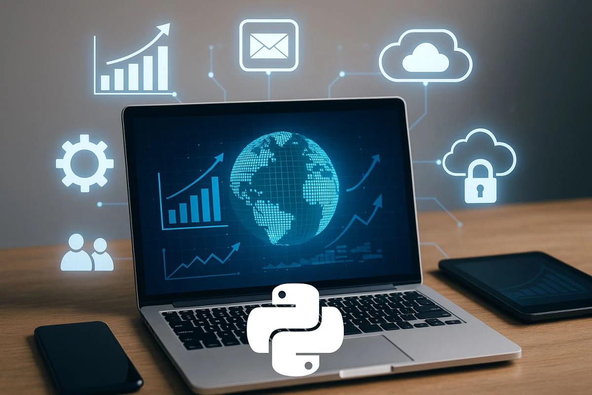 laptop with digital transformation