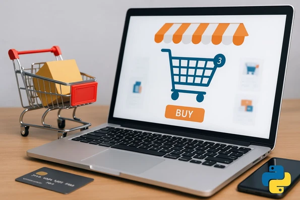 online store on laptop