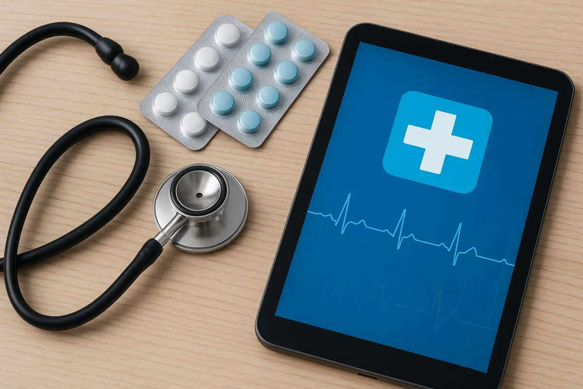 medical software on tablet