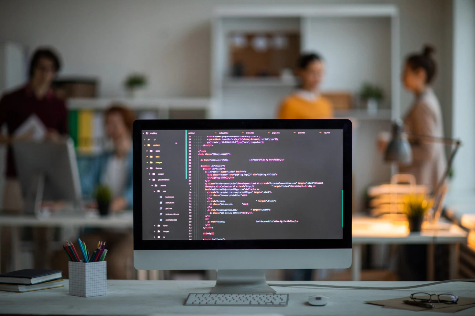 code on the apple computer display